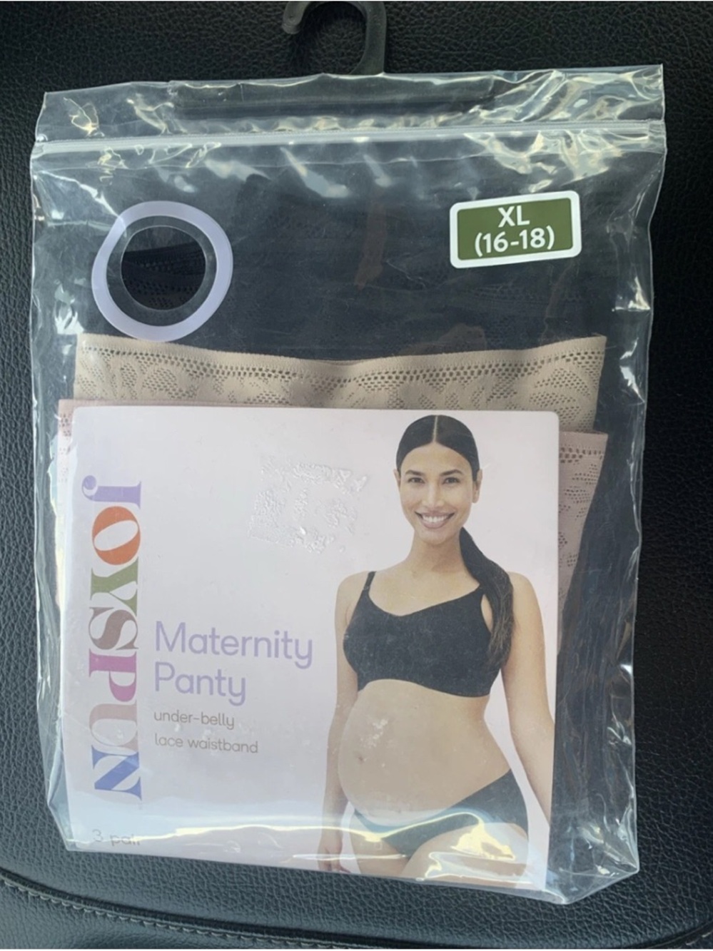 2/$20 Joyspun Maternity Panty Under Belly Lace Waistband 3 Pair XL (16-18)